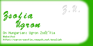 zsofia ugron business card